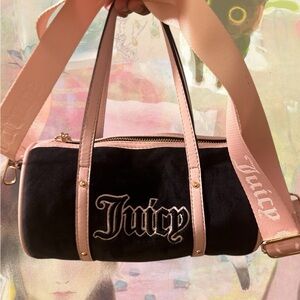 Juicy Couture Black and Pink Shoulder Bag